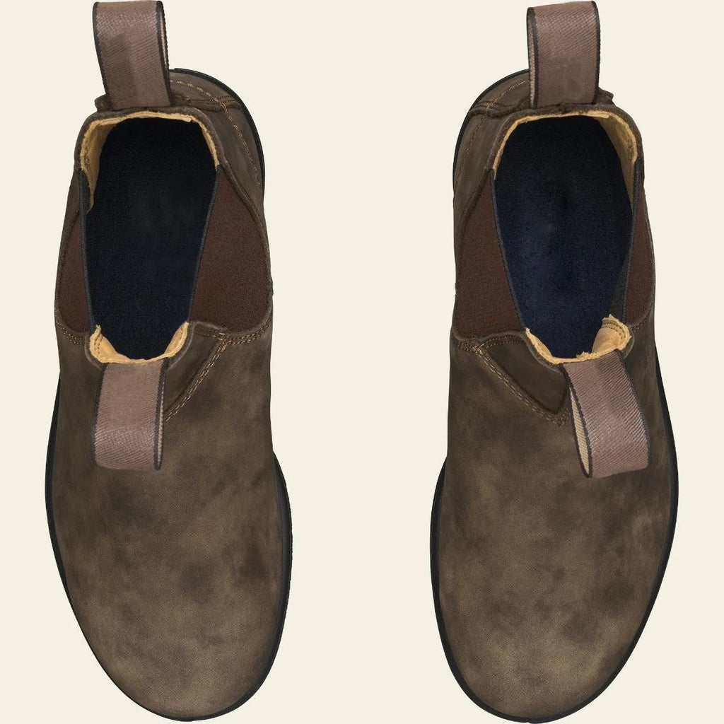 Men's Leather Chelsea Boots with Anti-Slip Treaded Sole