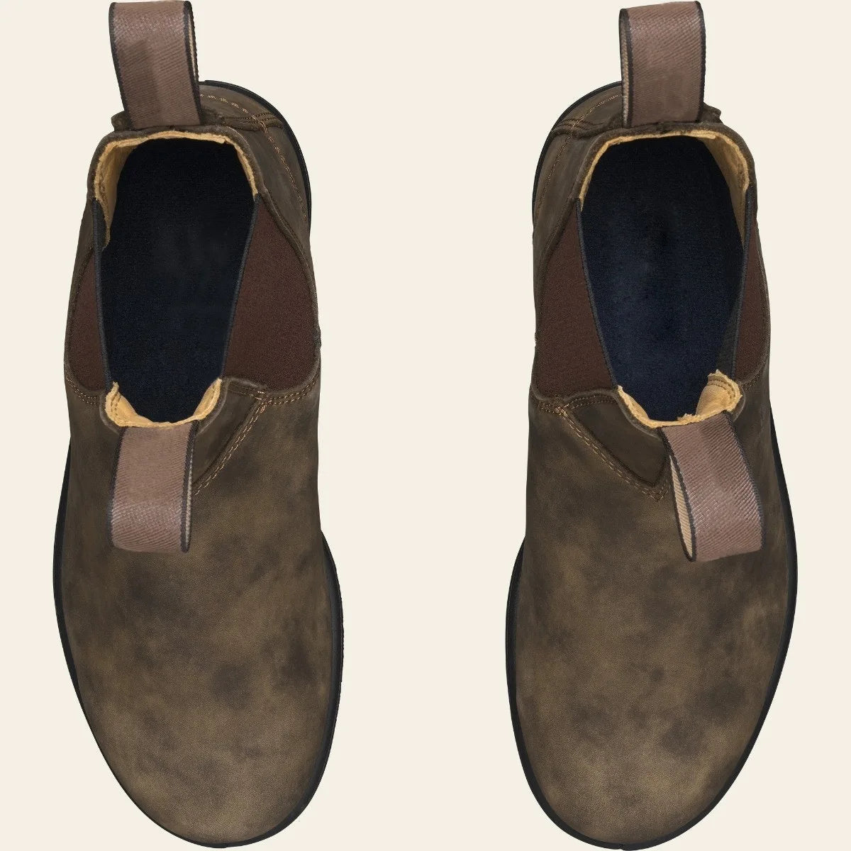 Men's Leather Chelsea Boots with Anti-Slip Treaded Sole