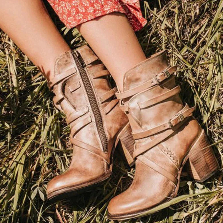 Women's Retro Suede-Style Winter Boots with Soft Lining