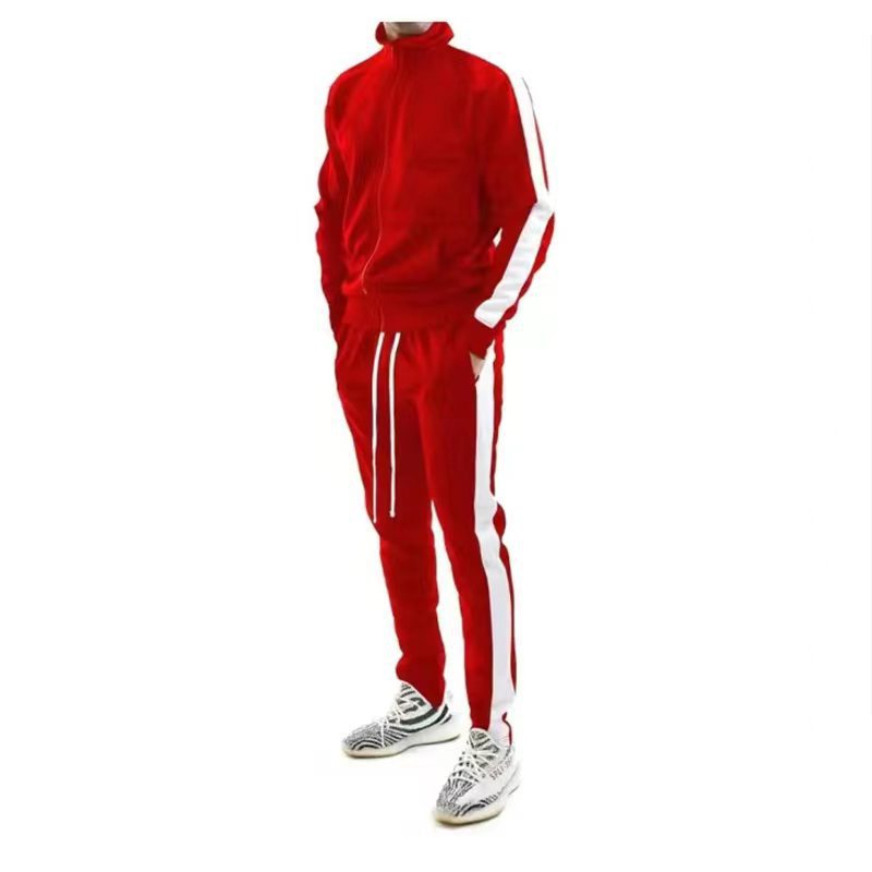 Men's Side Stripe Jacket and Trousers Tracksuit Set