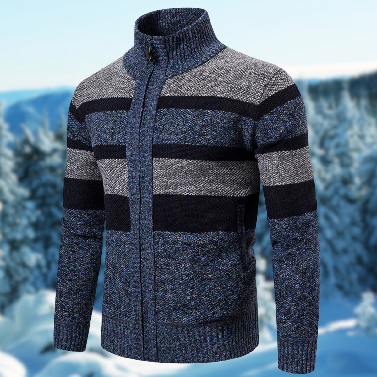 Men's Lightweight Striped Knit Sweater