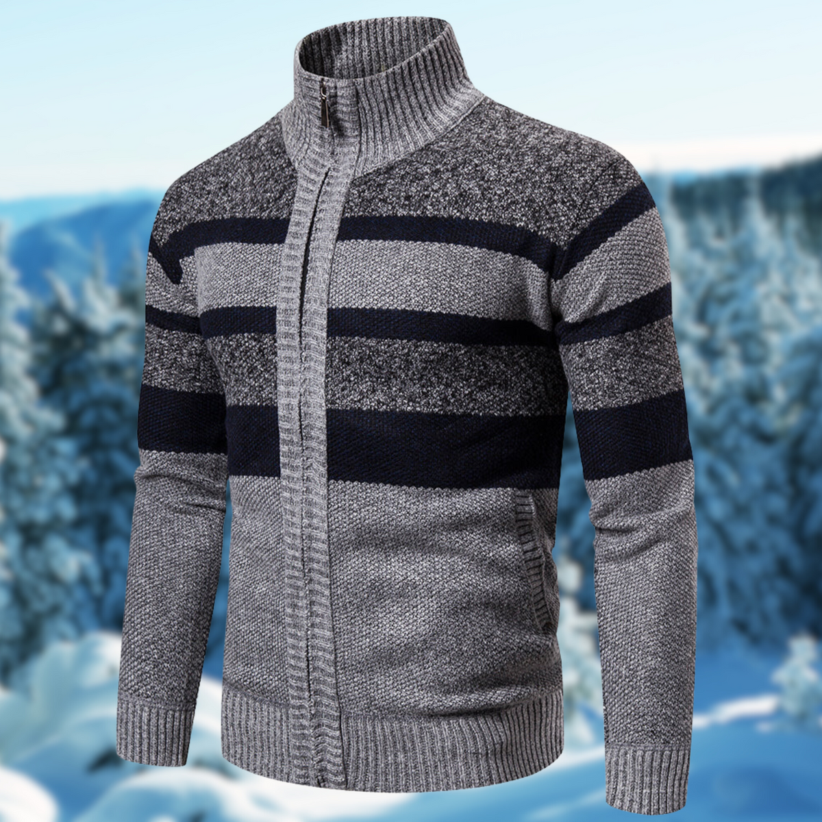Men's Lightweight Striped Knit Sweater