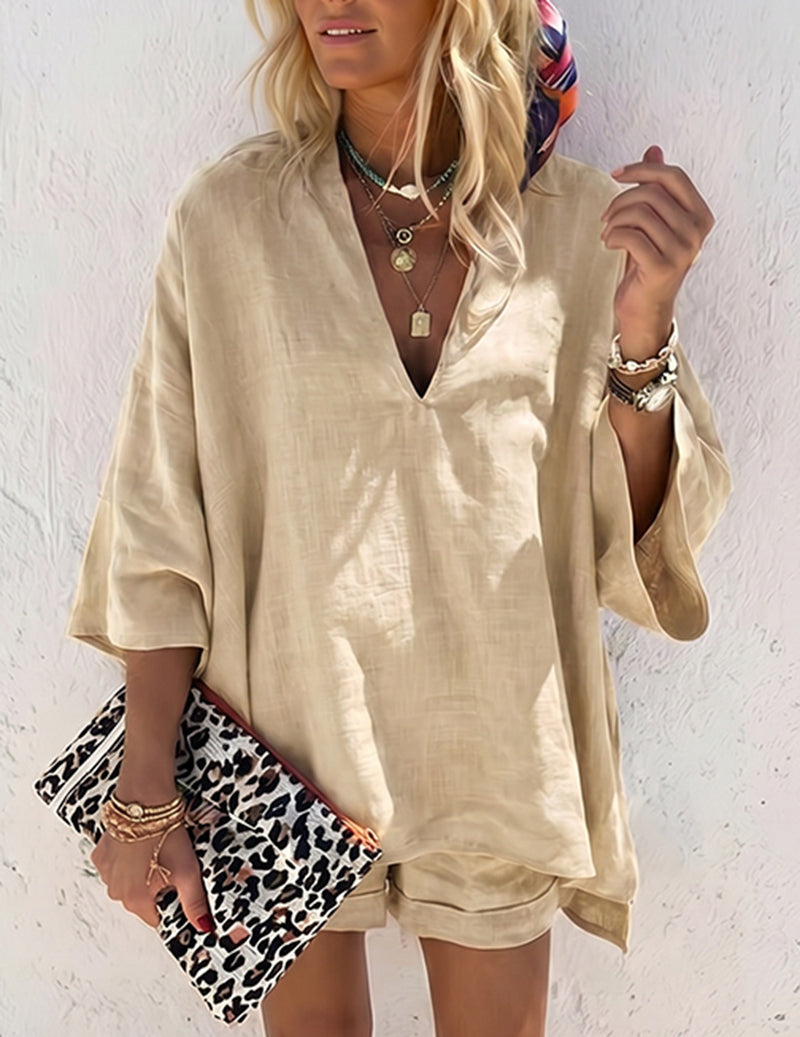 Women's V-Neck Lounge Set