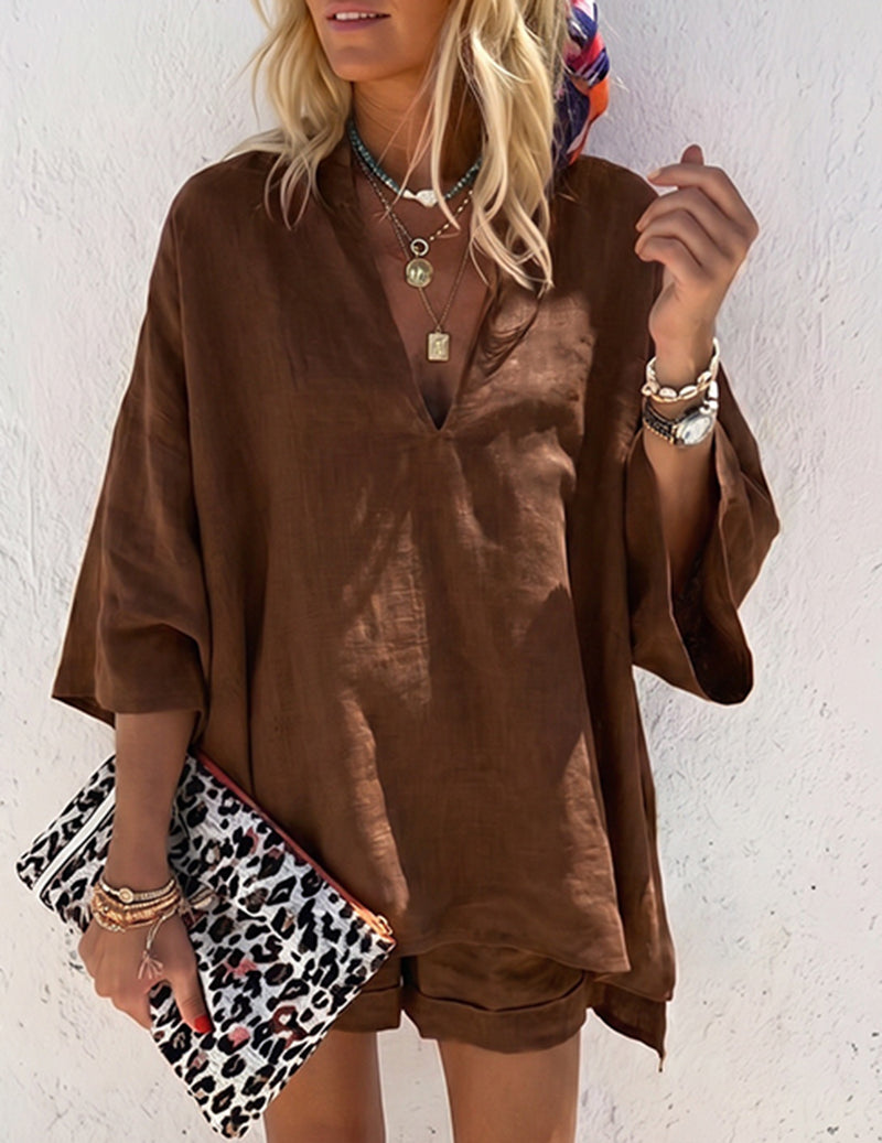 Women's V-Neck Lounge Set