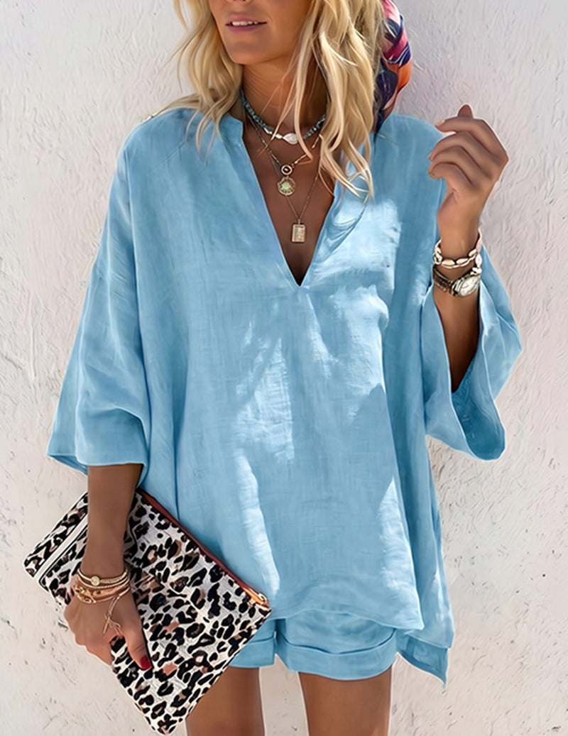 Women's V-Neck Lounge Set