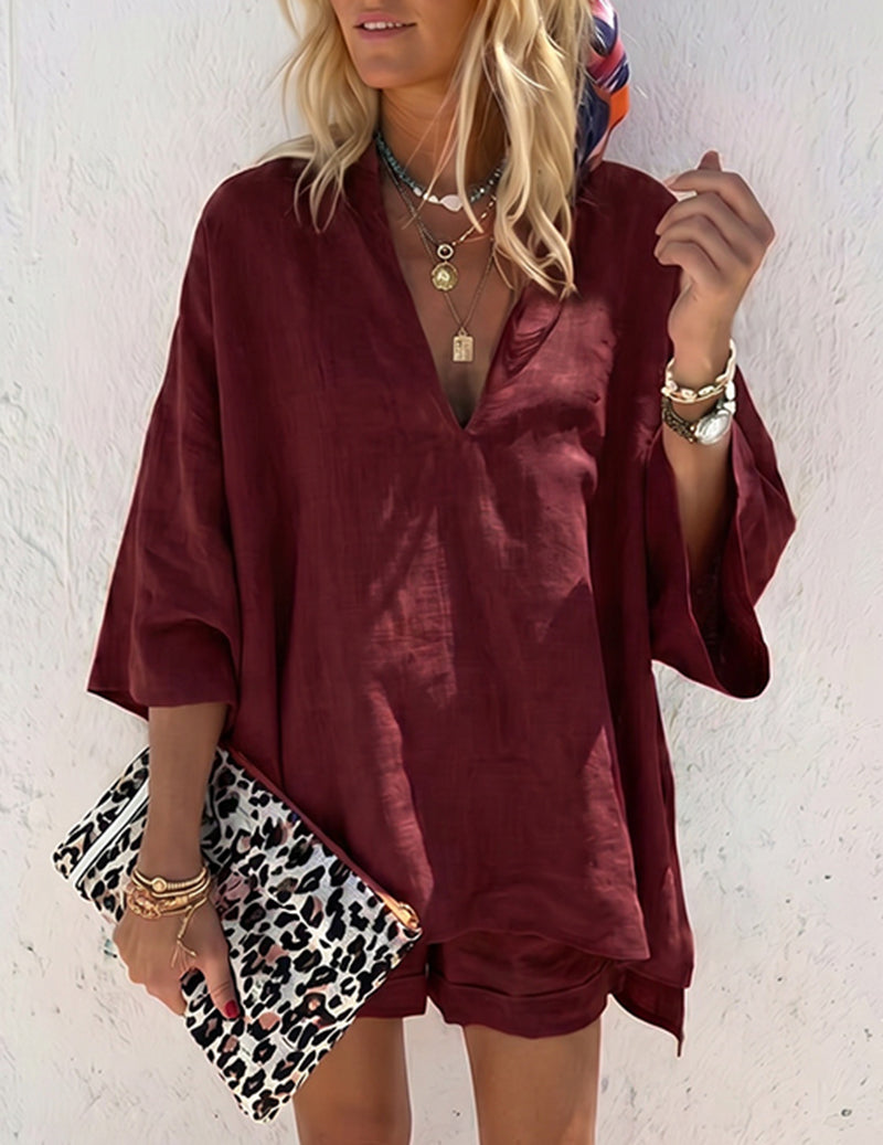 Women's V-Neck Lounge Set