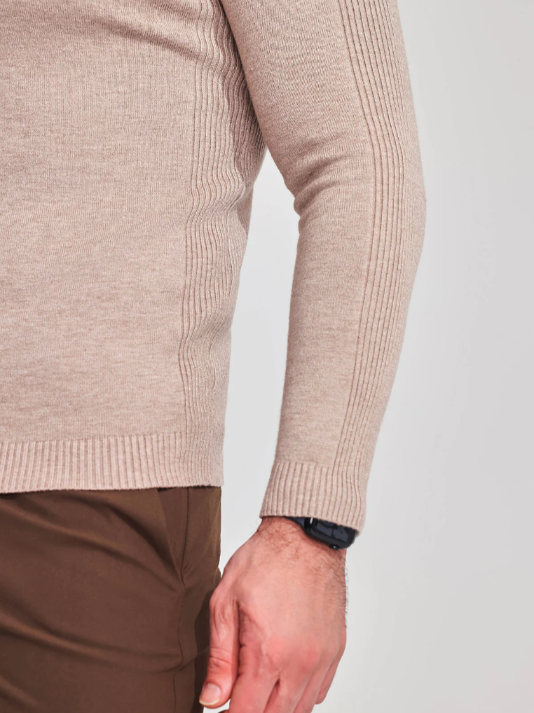 Men's Fine-Knit Turtleneck Sweater Slim Fit for Blazer Layering