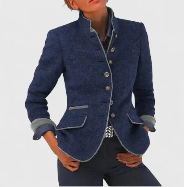 Women’s Wool Contrast Trim Blazer