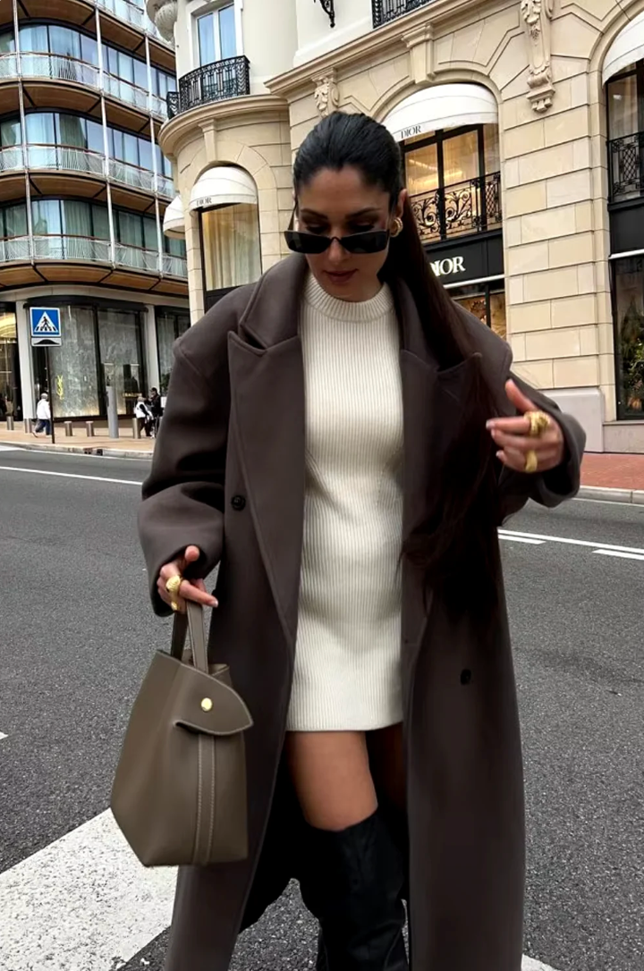 Women's Oversized Double-Breasted Coat
