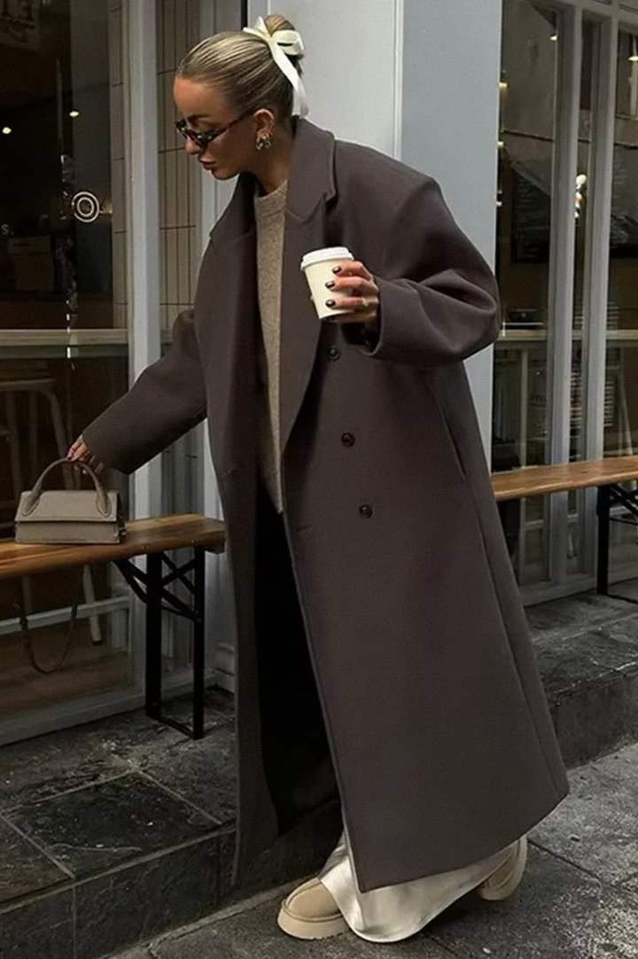 Women's Oversized Double-Breasted Coat