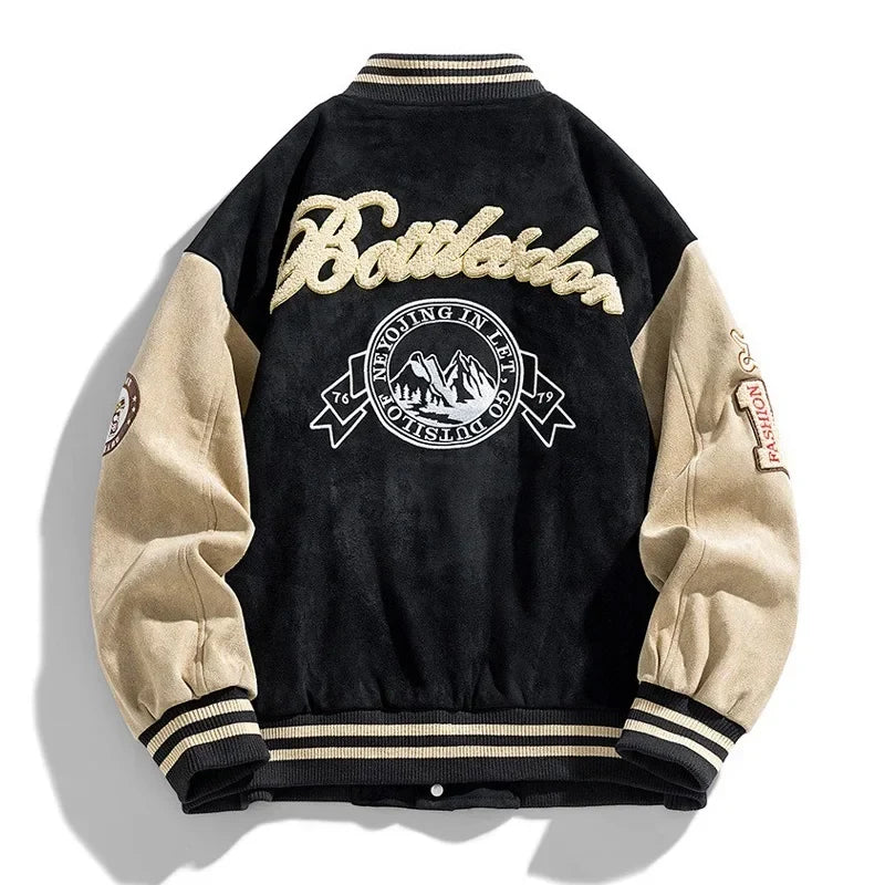 Men's Embroidered Varsity Jacket