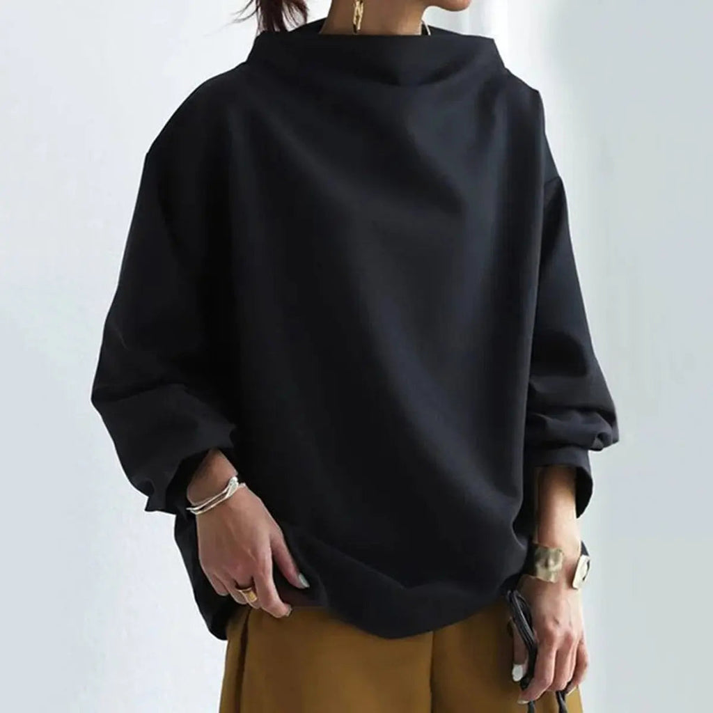 Women's Oversized Roll Neck Knit Top
