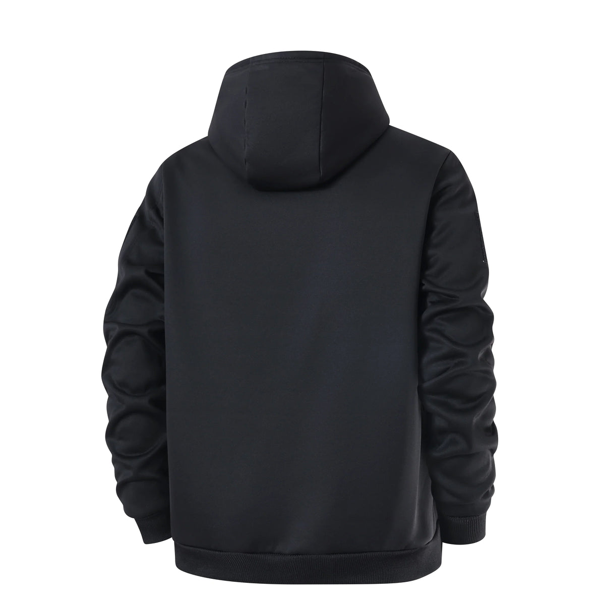 Men's Sherpa-Lined Hooded Fleece Jacket With Sleeve Pocket
