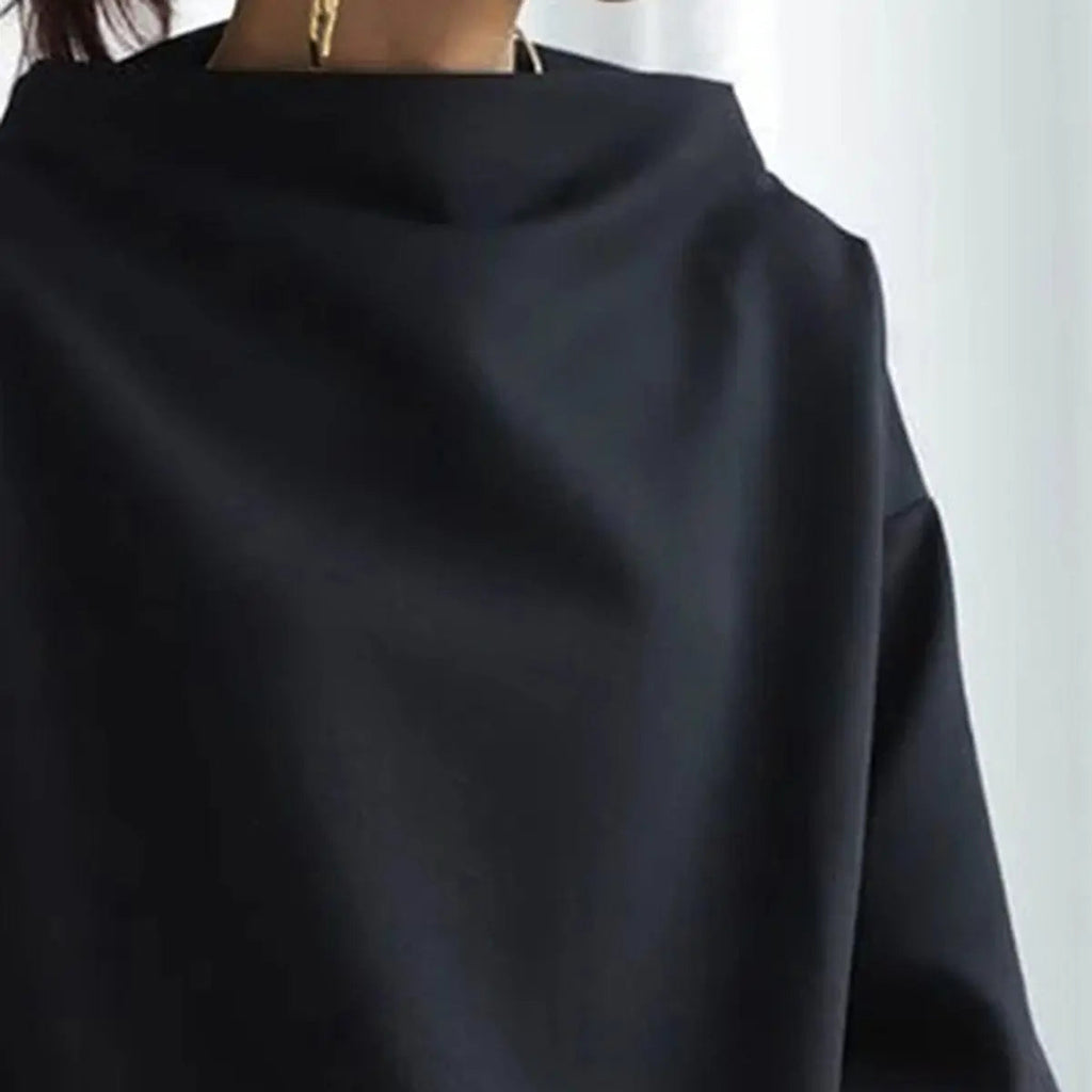 Women's Oversized Roll Neck Knit Top