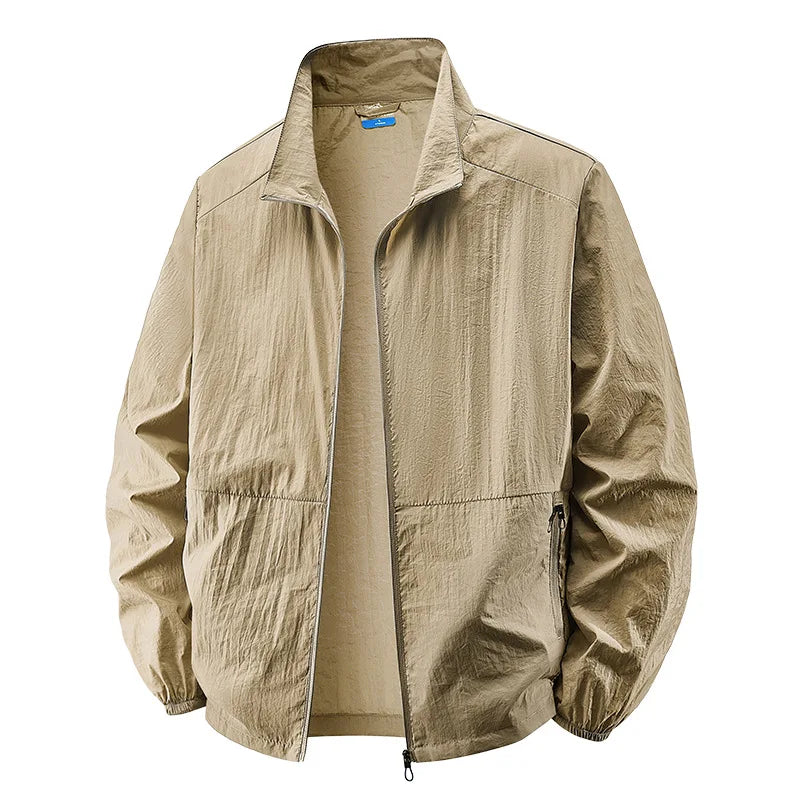Men's Lightweight Zip-Up Collar Jacket