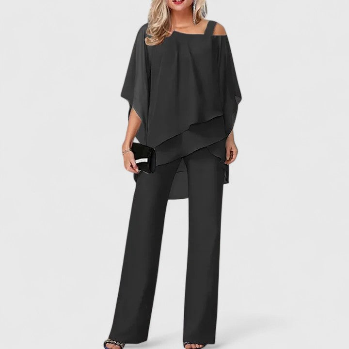 Women's Elegant Two-Piece Pant Set