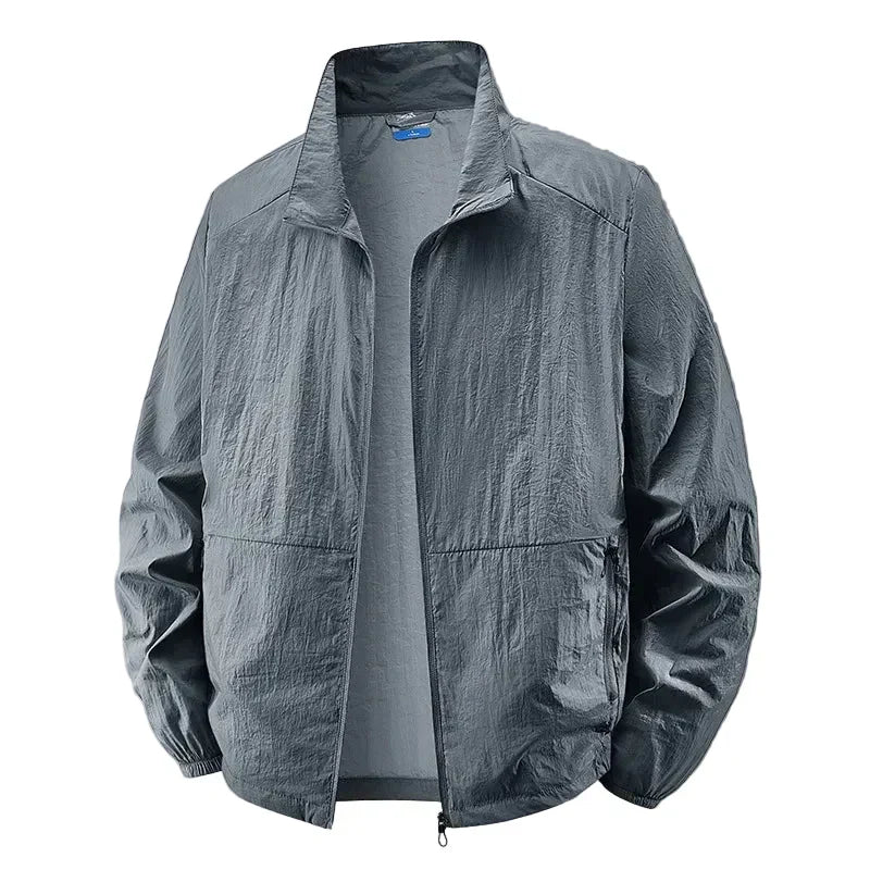 Men's Lightweight Zip-Up Collar Jacket