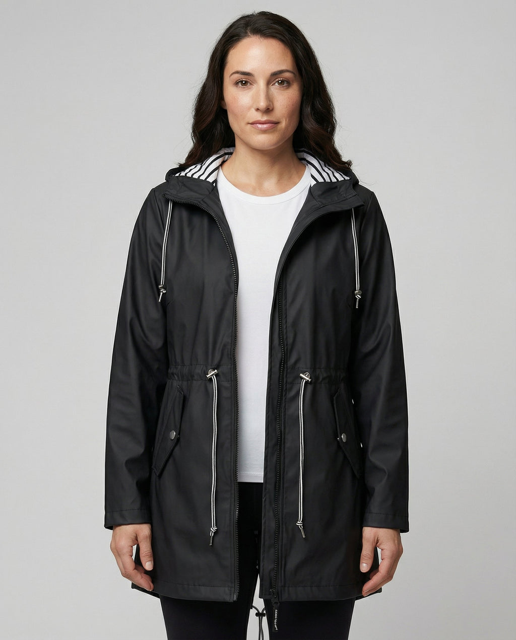Women's Water-Repellent Hooded Raincoat