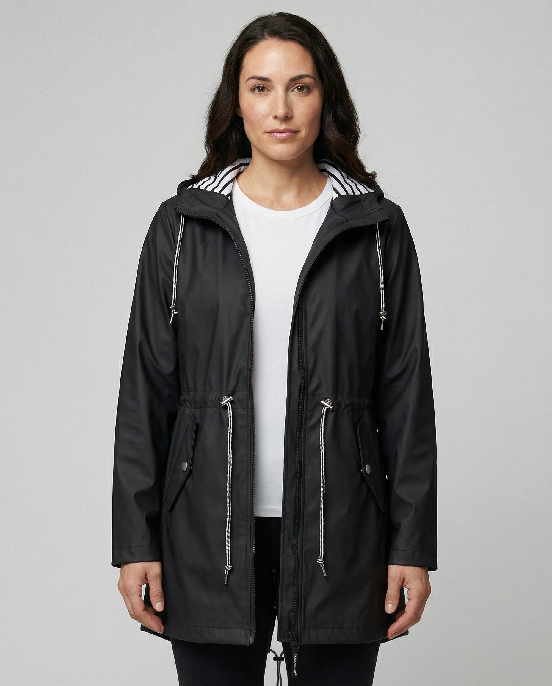 Women's Water-Repellent Hooded Raincoat