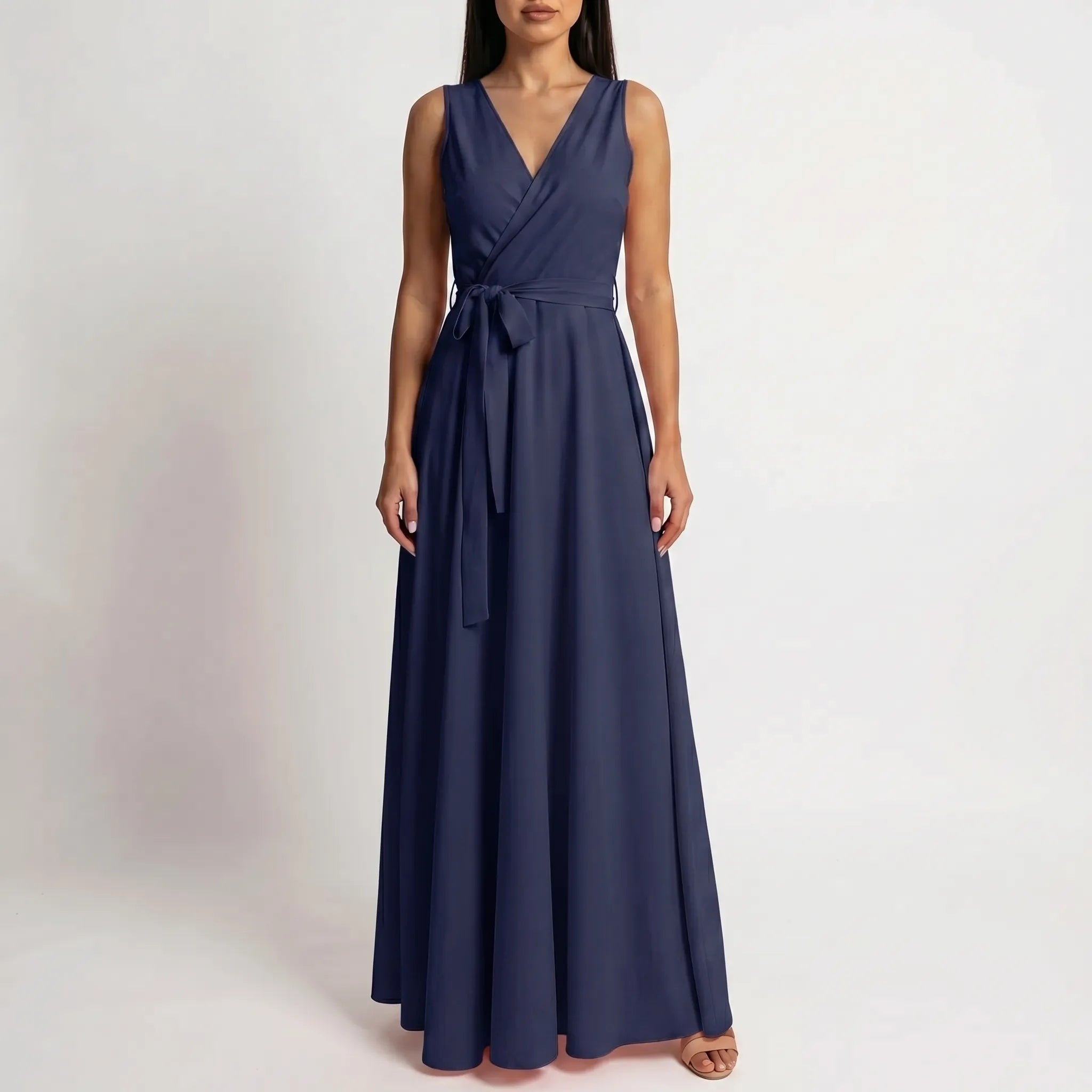 Women’s Sleeveless Wrap Maxi Dress