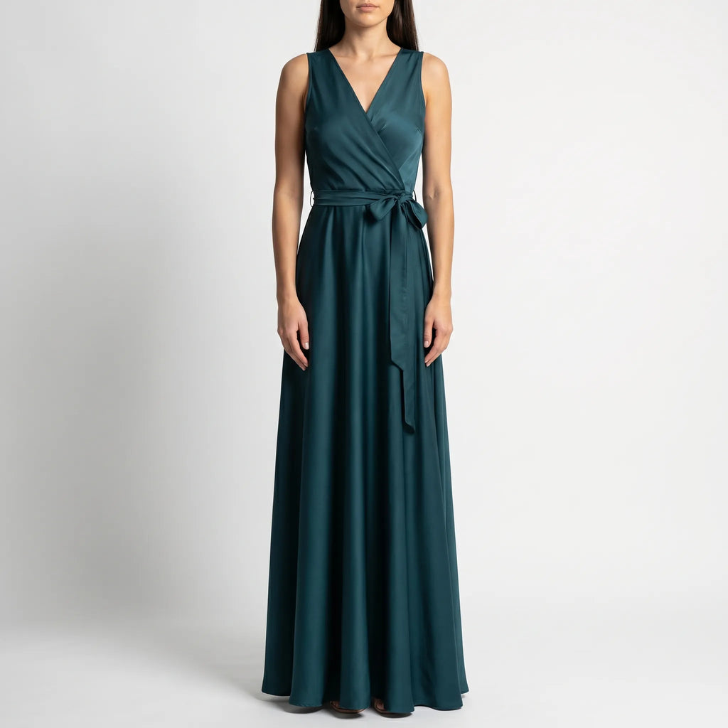 Women’s Sleeveless Wrap Maxi Dress