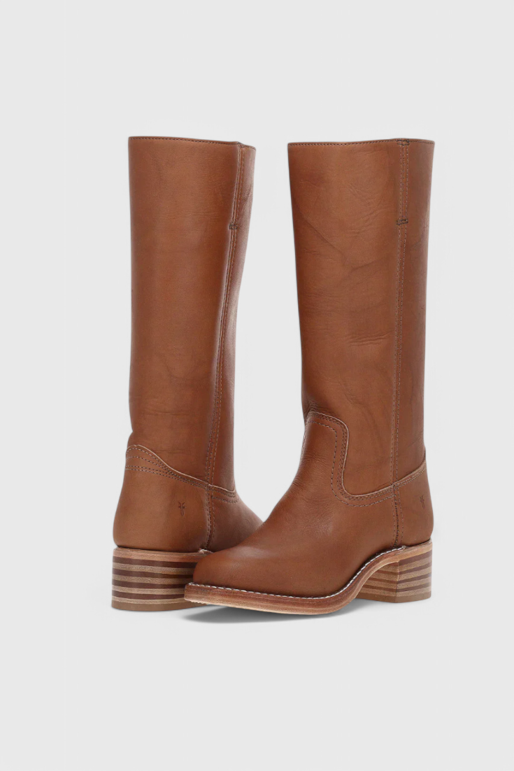 Women's Knee-High Boots with Elevated Heel