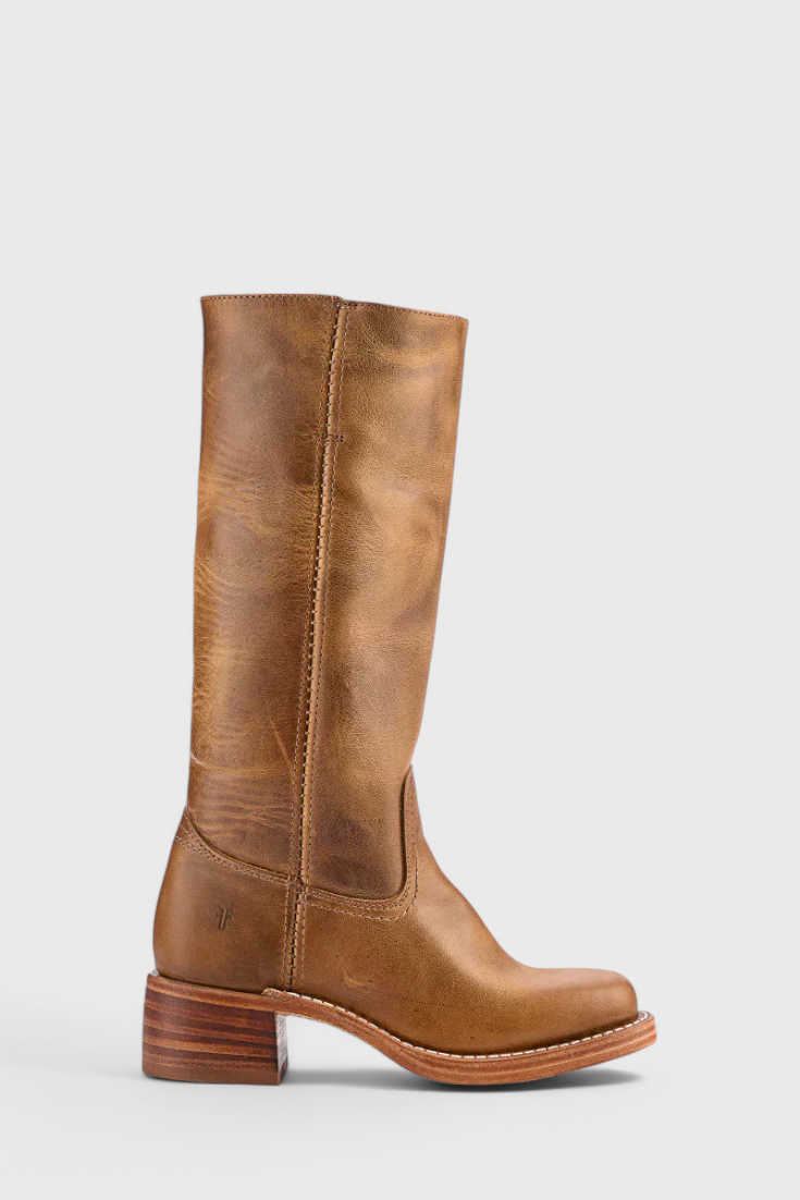 Women's Knee-High Boots with Elevated Heel