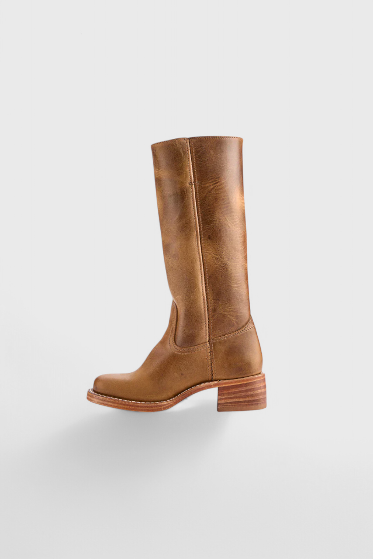 Women's Knee-High Boots with Elevated Heel