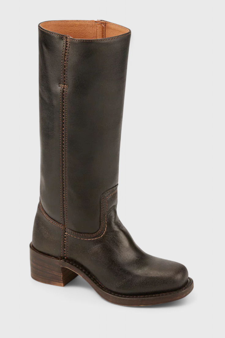 Women's Knee-High Boots with Elevated Heel
