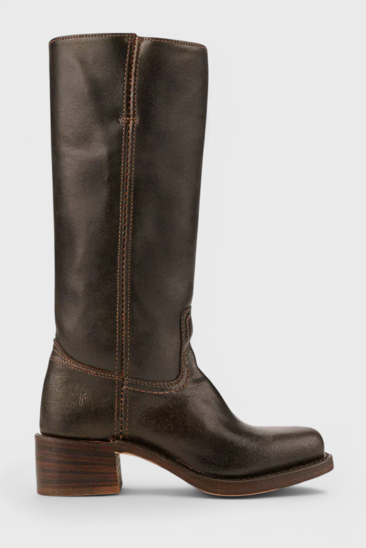Women's Knee-High Boots with Elevated Heel