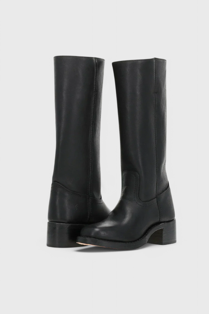 Women's Knee-High Boots with Elevated Heel