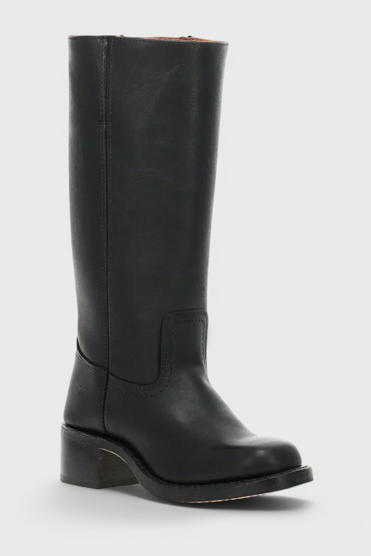 Women's Knee-High Boots with Elevated Heel