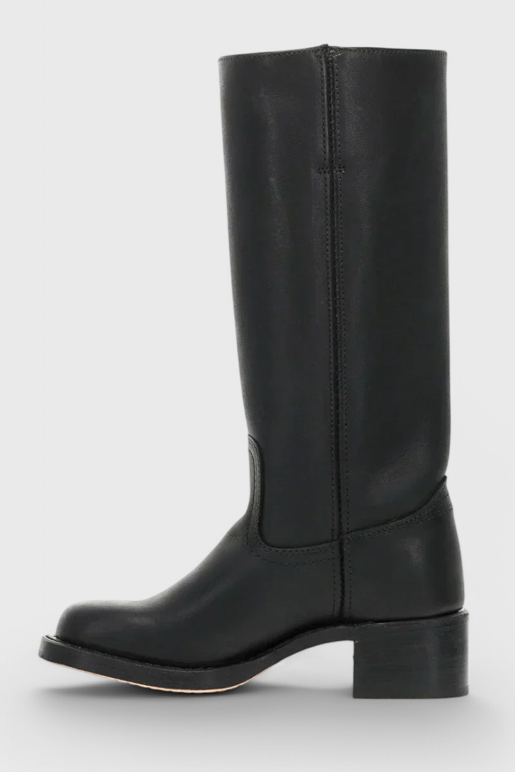 Women's Knee-High Boots with Elevated Heel