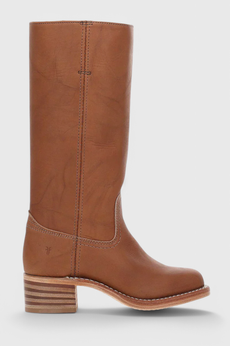 Women's Knee-High Boots with Elevated Heel