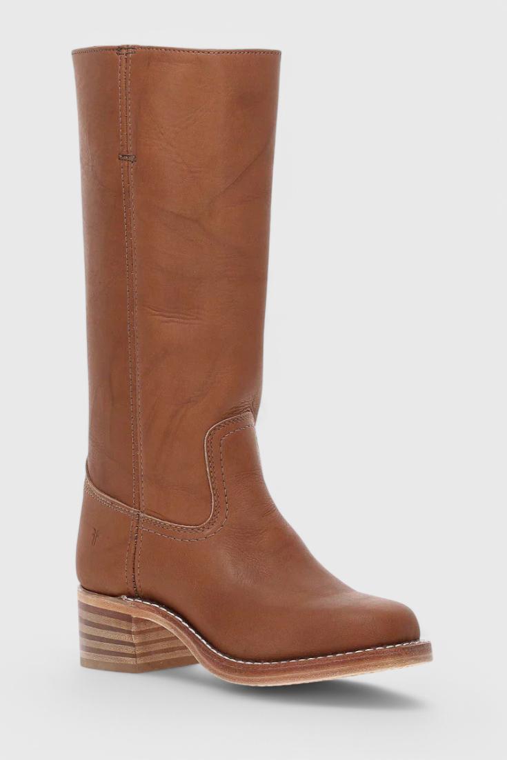 Women's Knee-High Boots with Elevated Heel