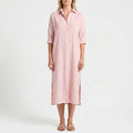 Women’s Striped Button-Down Maxi Dress