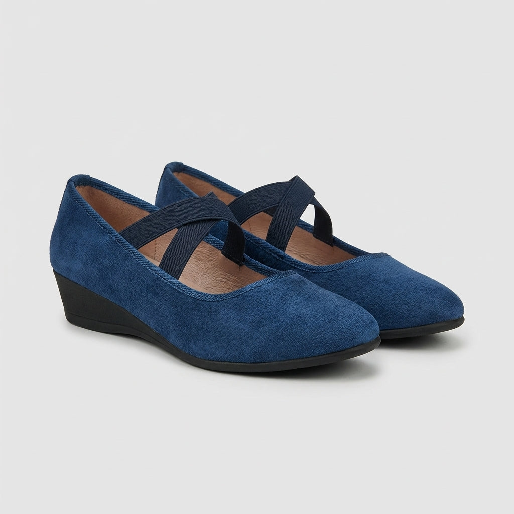Women's Orthopedic Criss-Cross Strap Wedge Flats