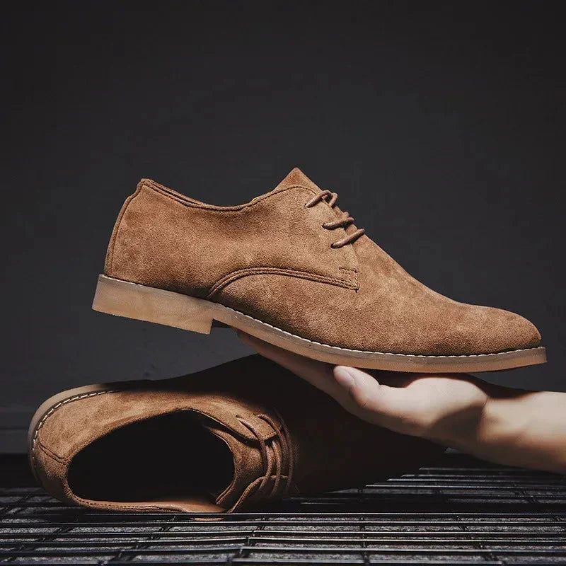 Men's Vegan Suede Lace-Up Oxford Shoes