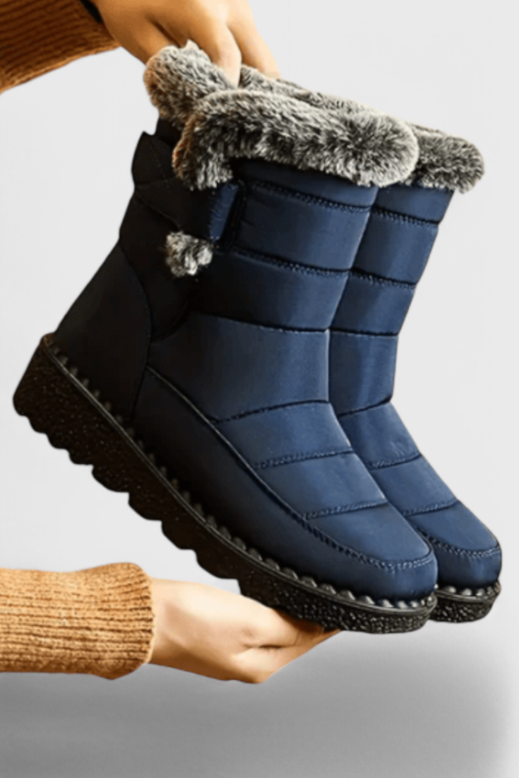 Women's Waterproof Mid-Calf Boots with Slip-Resistant Sole