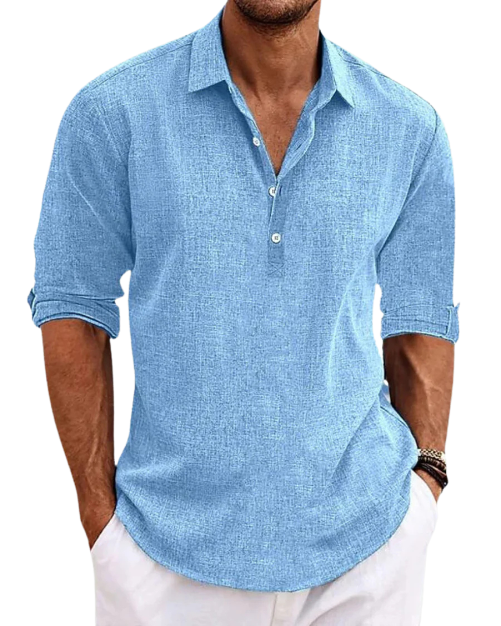 Men's Refined Button-Front Classic Shirt