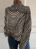 Women's Bold Striped Turtleneck Sweater - Multicolor