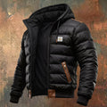 Men's Sherpa-Lined Western Snap-Button Jacket - Black