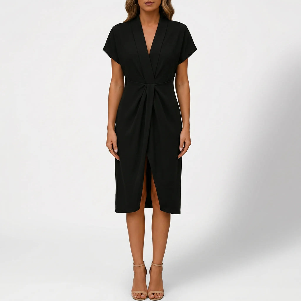 Women’s V-Neck Wrap Midi Dress