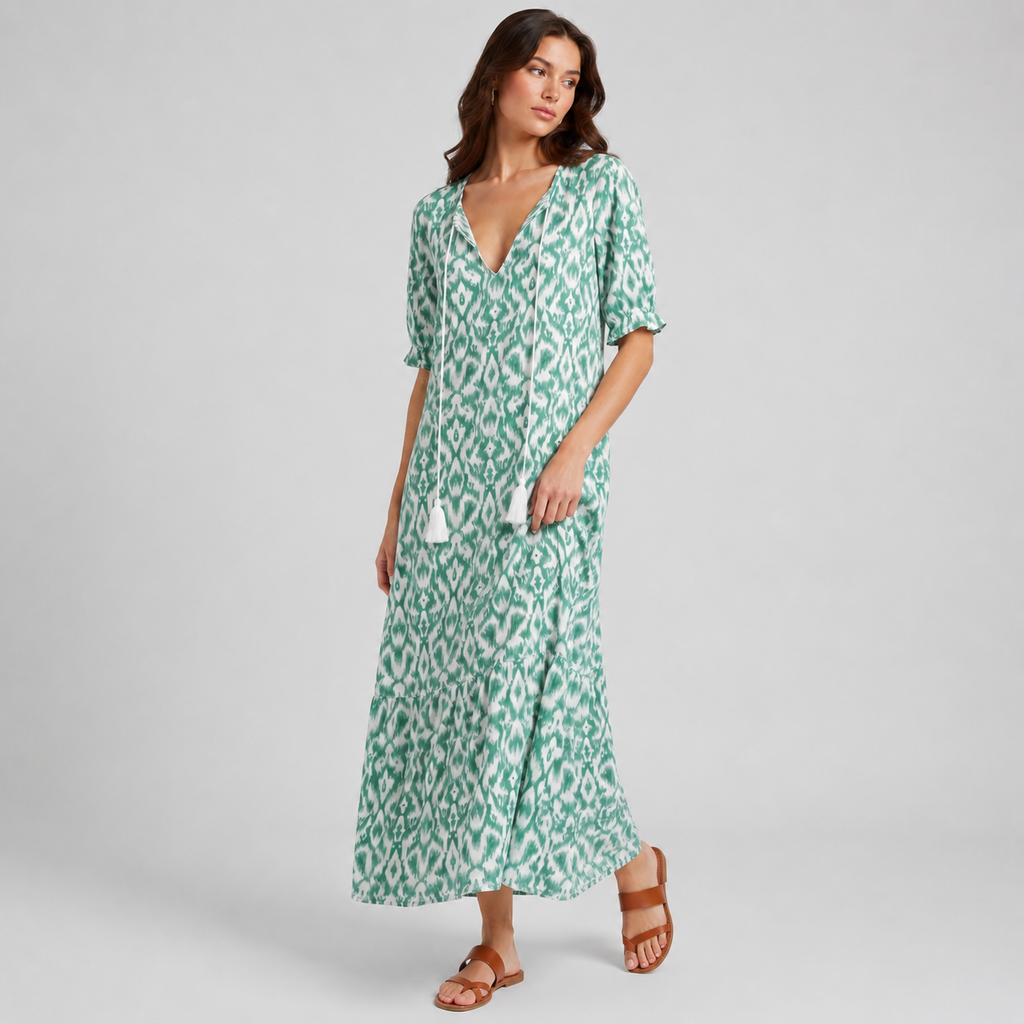 Women’s Boho V-Neck Maxi Dress
