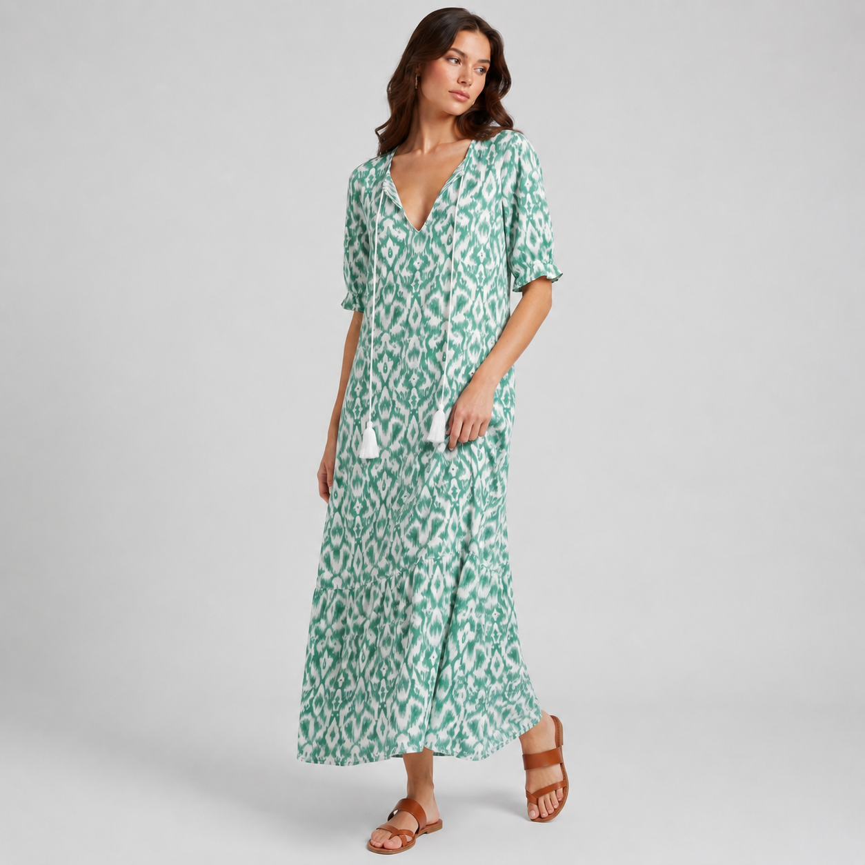 Women’s Boho V-Neck Maxi Dress