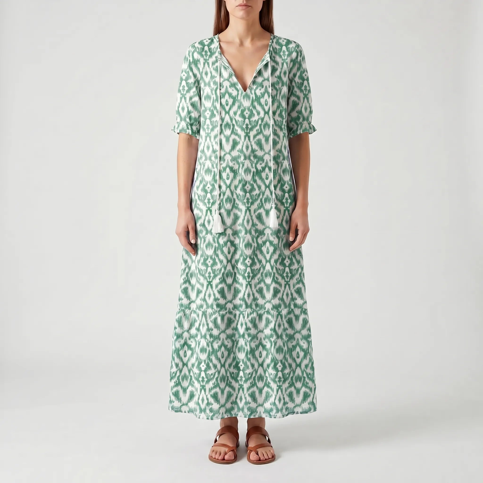 Women’s Boho V-Neck Maxi Dress