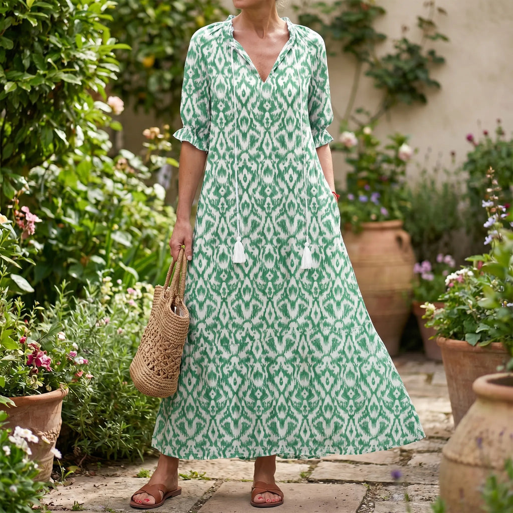 Women’s Boho V-Neck Maxi Dress