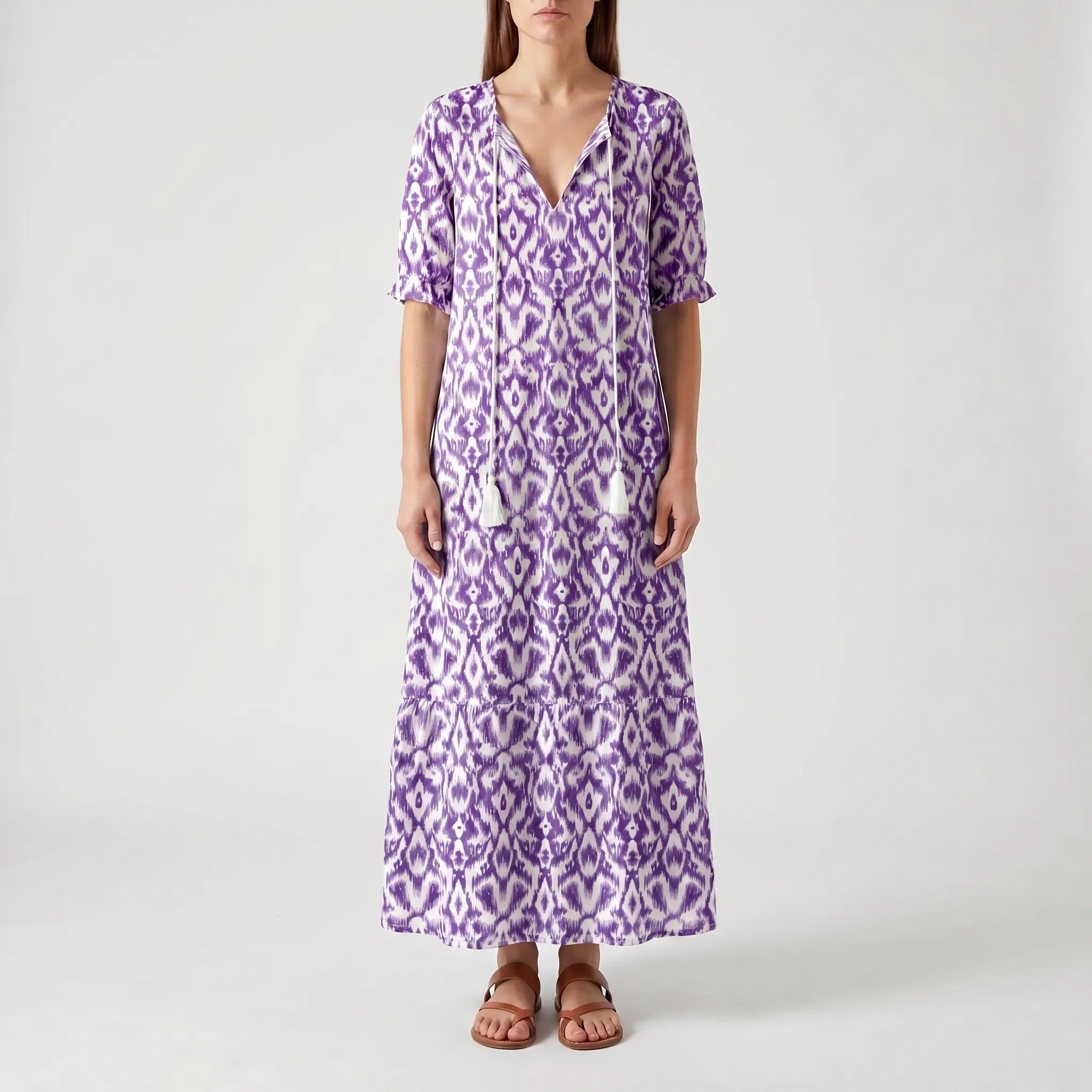 Women’s Boho V-Neck Maxi Dress