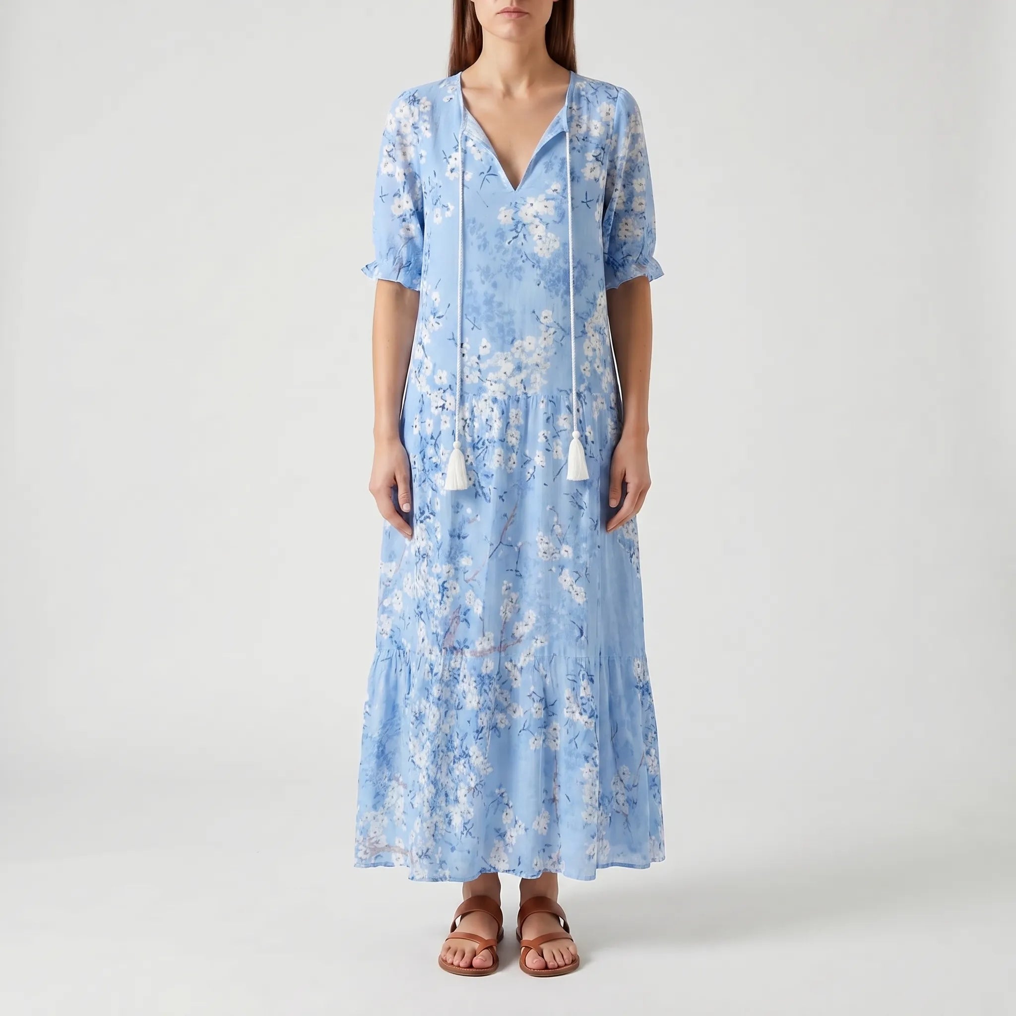 Women’s Boho V-Neck Maxi Dress
