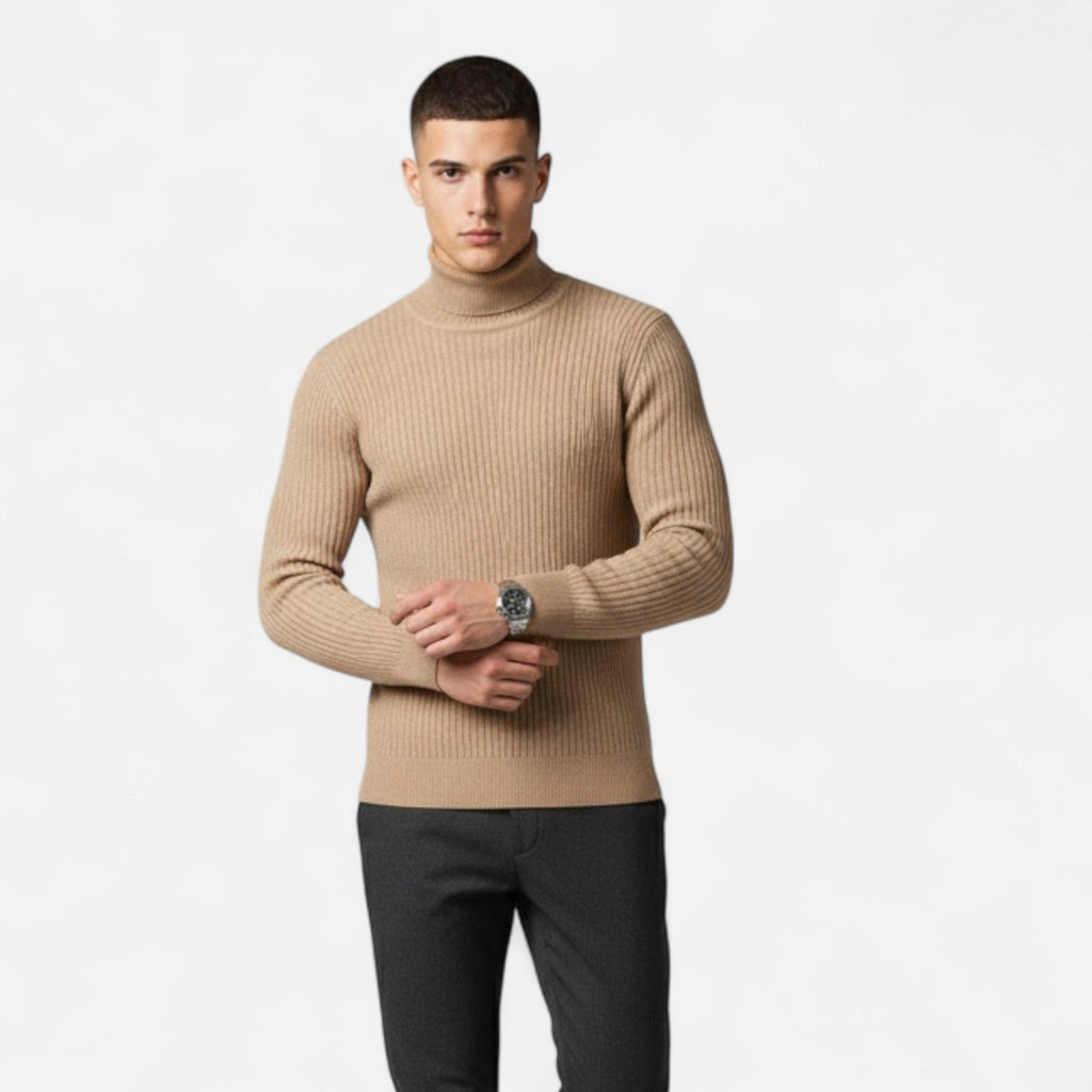 Men's Cashmere High-Lapel Pullover